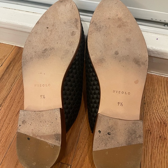 Nisolo Woven Leather Mules in Black, Size 9.5 - Picture 6 of 6